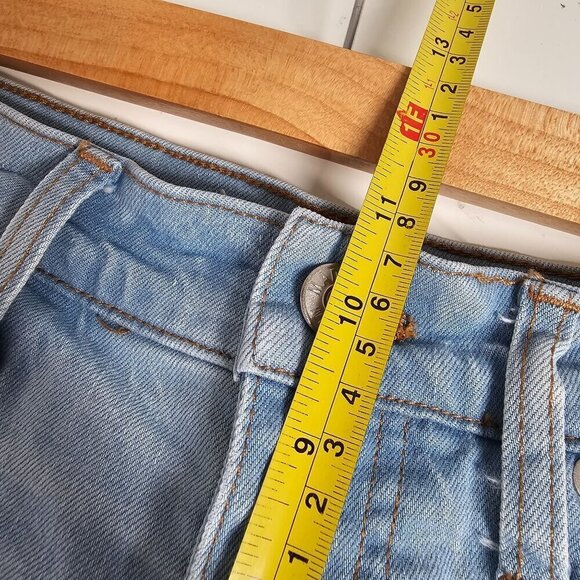 Madewell High-Rise Denim Shorts Distressed Cut Off in Posey Wash Women's Size 26 - Picture 11 of 13